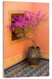 Tableau en bois Bougainvillier décoratif