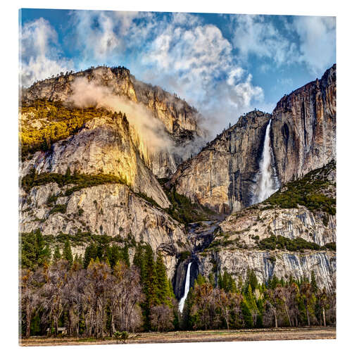 Akryylilasitaulu Yosemite waterfall in the morning