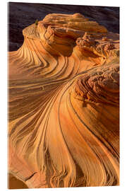 Acrylic print Wave in Vermillion rock landscape