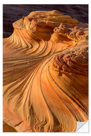 Selvklæbende plakat Wave in Vermillion rock landscape