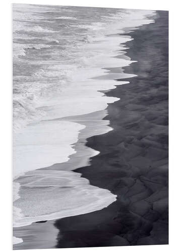 Foam board print North Atlantic coast during the winter, Solheimasandur