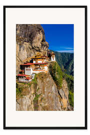 Gerahmter Kunstdruck Taktshang Kloster Bhutan