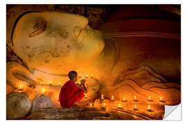 Wall sticker Monk in Shinbinthalyaung Temple