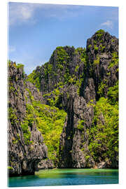 Acrylglas print Rocks in the Bacuit archipelago