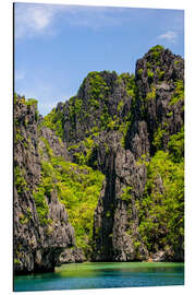 Aluminium print Rocks in the Bacuit archipelago