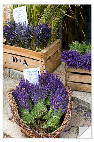 Wall sticker Baskets with lavender bouquets