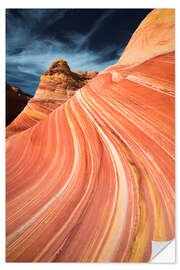 Selvklæbende plakat The wave in Coyote Buttes