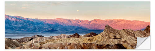 Selvklebende plakat Månen over Death Valley