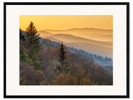 Impression artistique encadrée Parc national des Great Smoky Mountains