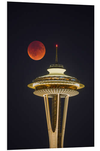 PVC-taulu Bloodmoon over Seattle