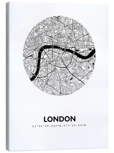 Canvas print City map of London V