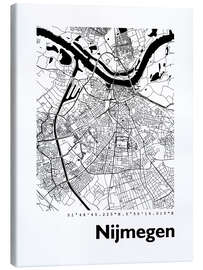 Canvas print Map of Nijmegen