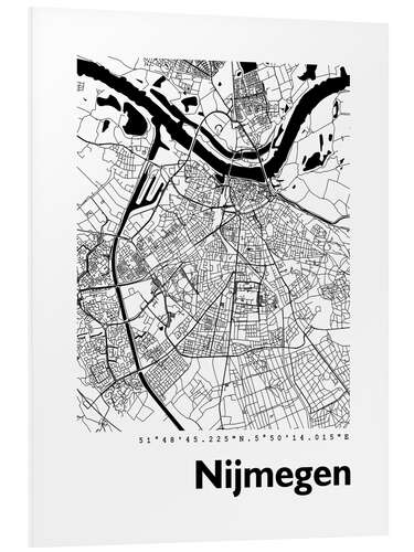 Cuadro de PVC Mapa de la ciudad de Nimega