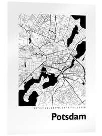 Quadro em acrílico Mapa de Potsdam