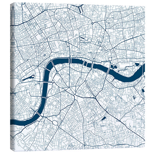 Lienzo Mapa de la ciudad de Londres I