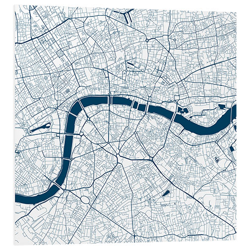 Foam board print City map of London I