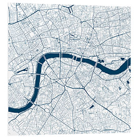 Foam board print City map of London I