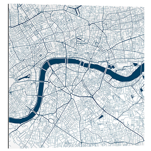 Quadro em plexi-alumínio City map of London I