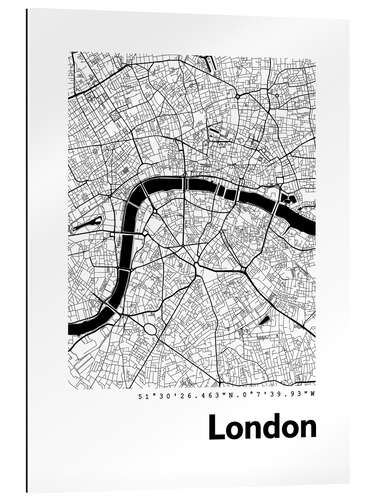 Gallery Print Stadtplan von London III