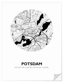 Naklejka na ścianę City map of Potsdam