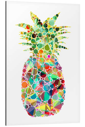 Aluminium print Colorful pineapple