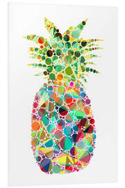 Foam board print Colorful pineapple