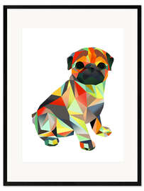 Framed art print Molly Pug 2