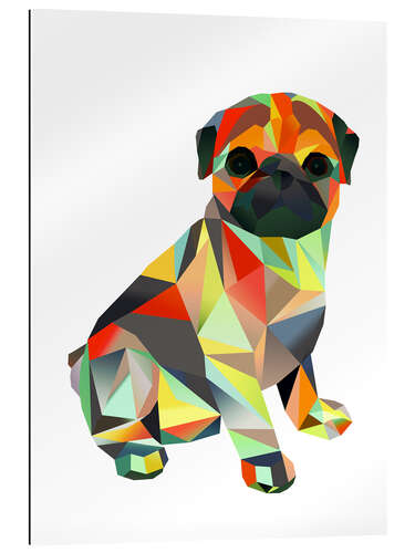 Quadro em plexi-alumínio Molly Pug 2