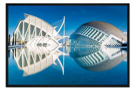 Gerahmter Kunstdruck Museum Valencia, Stadt der Künste und Wissenschaft