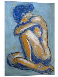 Foam board print Blue Soul - Female Nude