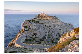 Foam board print Evening sun at Far de Formentor in Mallorca