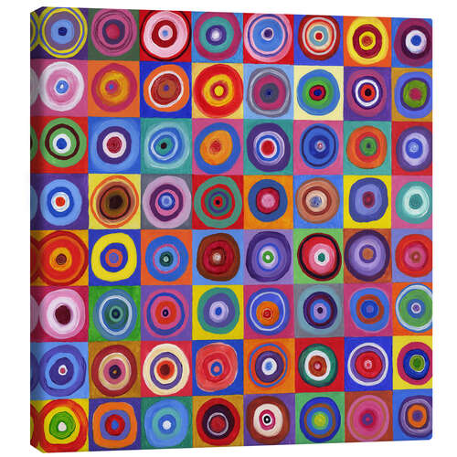 Canvas print Square of circles according to Kandinsky