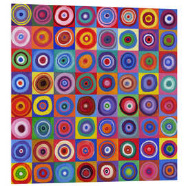 Foam board print Square of circles according to Kandinsky