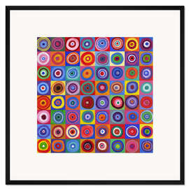 Framed art print Square of circles according to Kandinsky