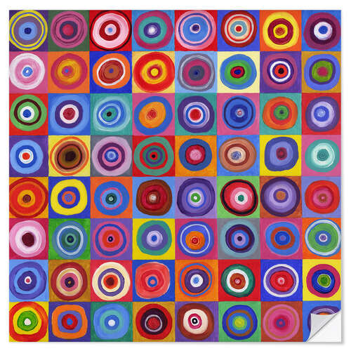 Wall sticker Square of circles according to Kandinsky