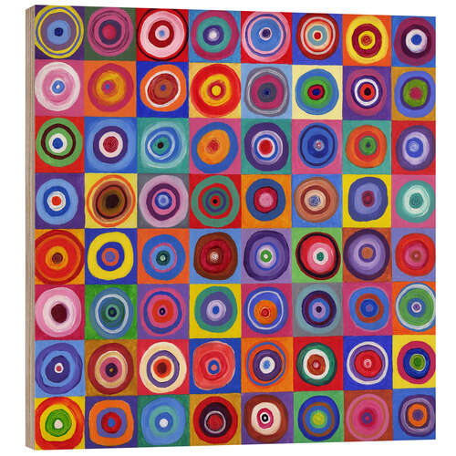 Holzbild Square Circle 64 nach Kandinsky