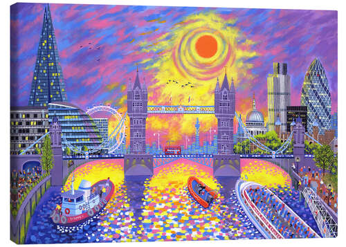 Tableau sur toile Coucher de soleil sur la piscine de Londres