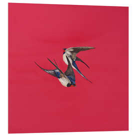 Hartschaumbild Roter Strudel