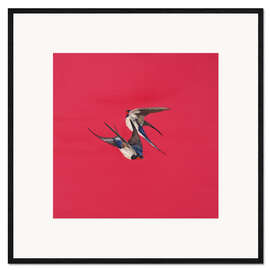 Gerahmter Kunstdruck Roter Strudel