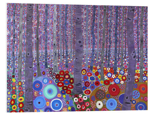 Foam board print Klimt's Forest