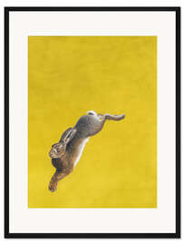 Gerahmter Kunstdruck Der gelbe Sprung