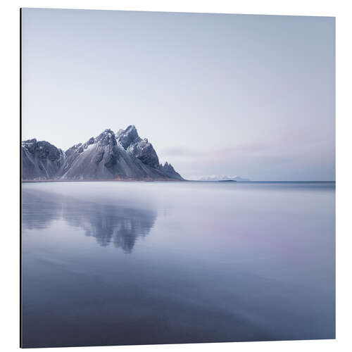 Alubild Vestrahorn in Island zum Sonnenuntergang