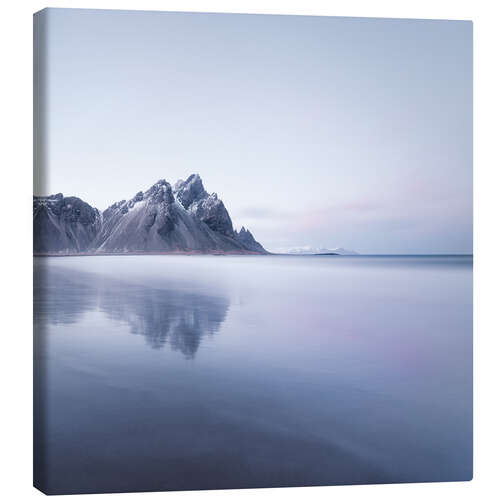 Canvas print Vestrahorn in Iceland at sunset