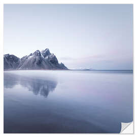 Selvklæbende plakat Vestrahorn in Iceland at sunset