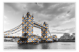 Poster Tower Bridge en couleurs pop
