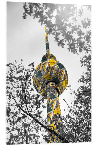 Acrylglas print TV tower Colour Pop
