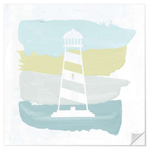 Selvklæbende plakat Seaside Swatch Lighthouse