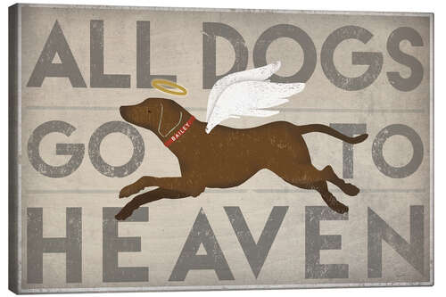 Stampa su tela All Dogs Go to Heaven II