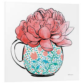 Foam board print Floral Teacups I