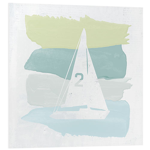 Foam board print Seaside Swatch Sailboat